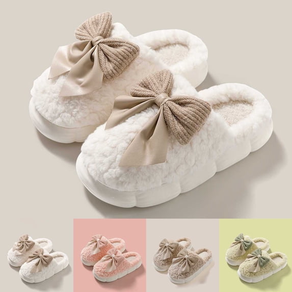 Puppy Slippers For Women Fuzzy House On Indoor Outdoor Bedroom Furry Lined Ladies Comfy Memory Foam Female Home Shoes Anti-Skid Rubber Hard Sole Beige 41