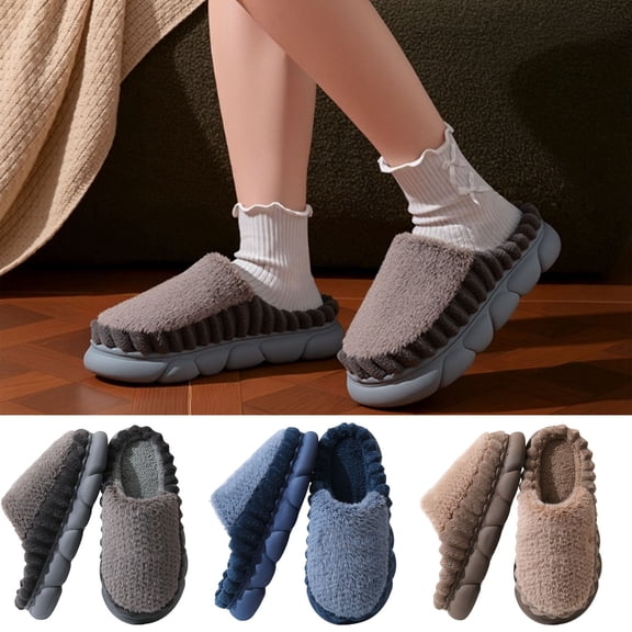 Puppy Slippers Women's Comfort Memory Foam House Slippers Plush Lining Bedroom Shoes For Indoor Outdoor Navy 46 -47