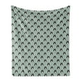thumbnail image 1 of Puppy Soft Flannel Fleece Throw Blanket, Dog Heads Pattern Childish Animal Friends Kids Companion Graphic, Cozy Plush for Indoor and Outdoor Use, 50" x 60", Almond Green Grey, by Ambesonne, 1 of 5
