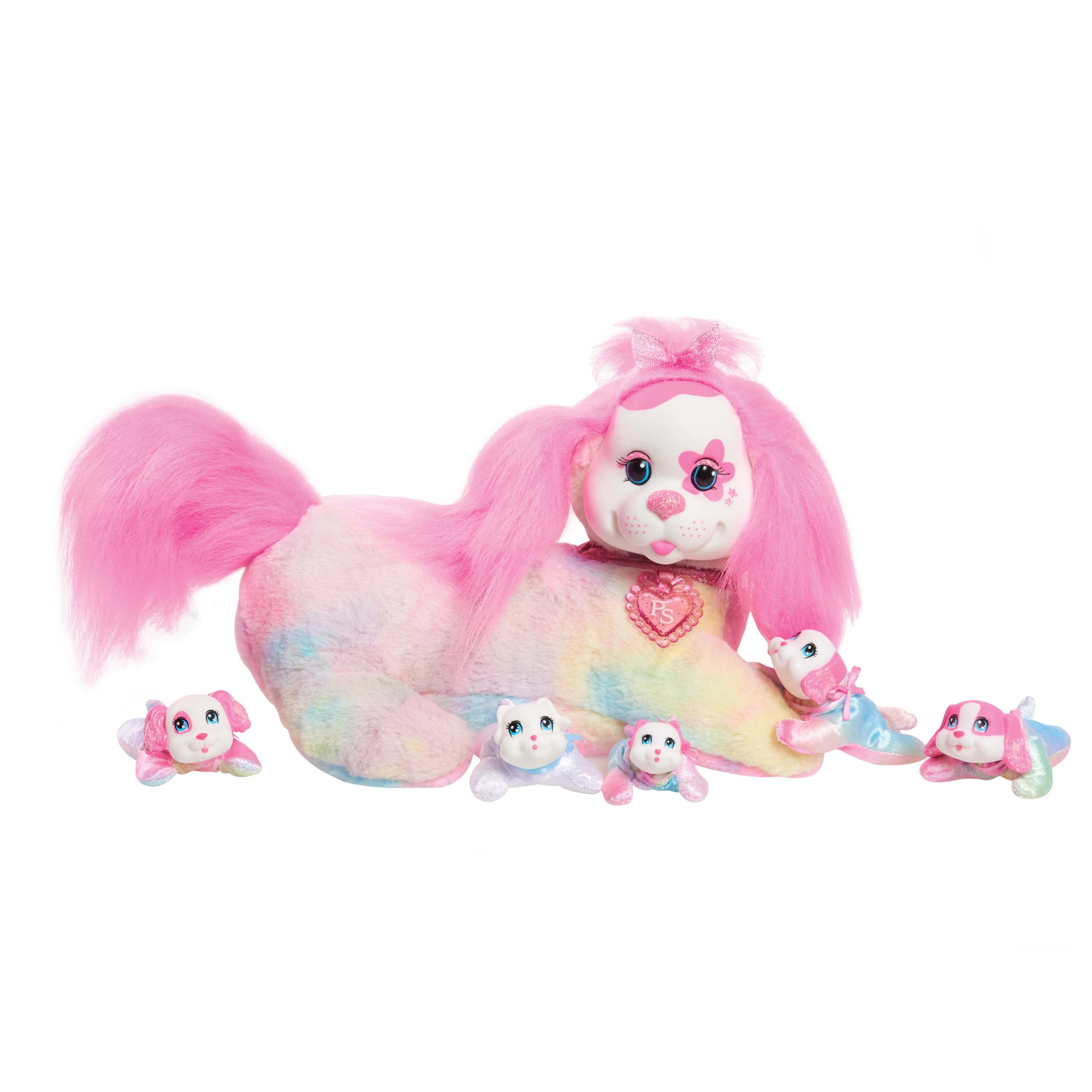 Puppy Surprise Plush Blossom Soft Stuffed Animal Dog Toy for Kids 3 Cuddly Gift with Surprise Puppies