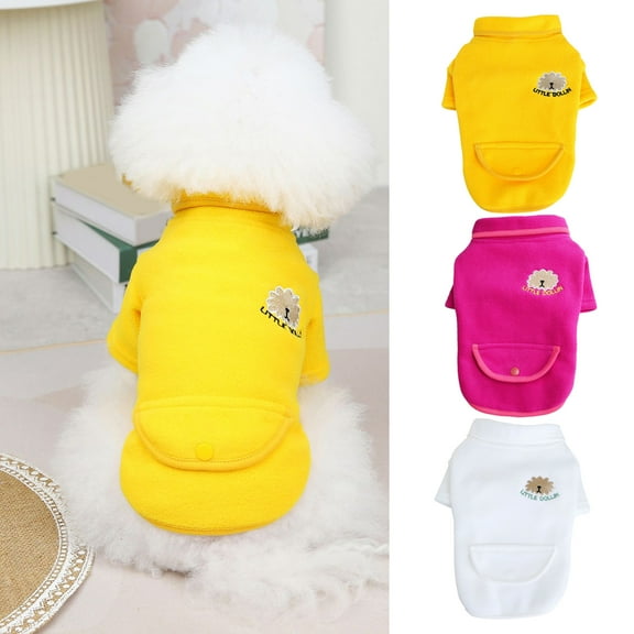 Puppy Sweatshirts Fleece Doggie Sweaters Winter Dog Clothes Female Pet Cat Pup Warm Clothing Outfit for Yorkie Chihuahua