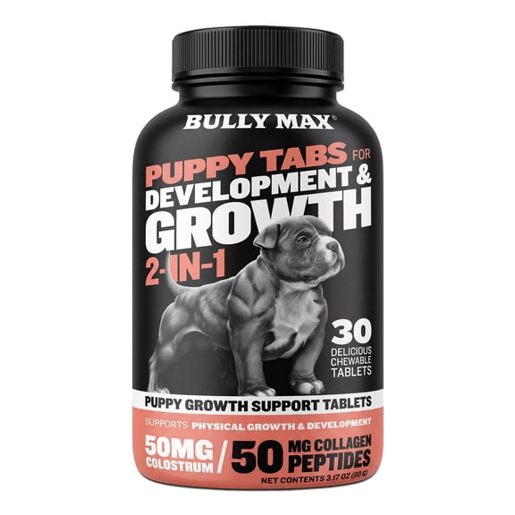 Bully Max Development & Growth Chewable Tablets for Puppies, 30 ct. Bottle