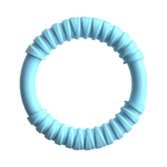 Puppy Teething Chew Toy 4.72 Inch for Small Dogs, Durable TPR Ring Toy for Teething Relief, Interactive Play Dental Health, Training Reward for Puppies, Dog Toys, Blue