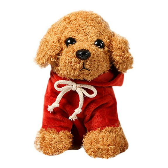 Puppy Toy Doll, Teddy Dog Toy, Soft Plush Rag Doll for Kids, Cute Simulation Trumpet Design, 7.87 Inch Size, Super Soft Brown Fabric, Hand Washable, Comfortable and Odorless Plush Companion