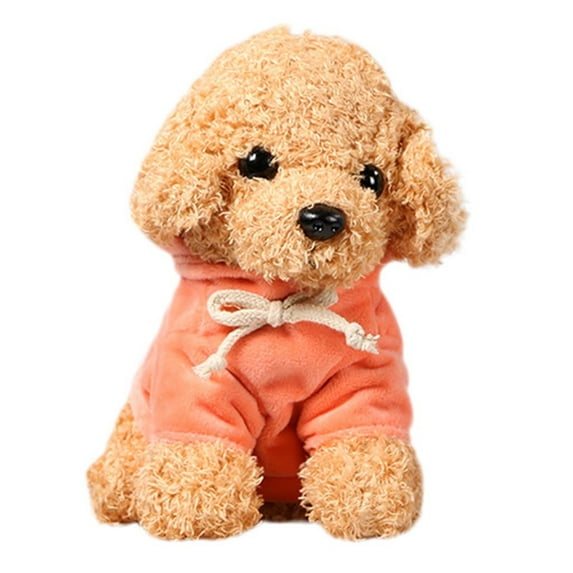 Puppy Toy Doll, Teddy Dog Toy, Soft Plush Rag Doll for Kids, Cute Simulation Trumpet Design, 7.87 Inch Size, Super Soft Brown Fabric, Hand Washable, Comfortable and Odorless Plush Companion