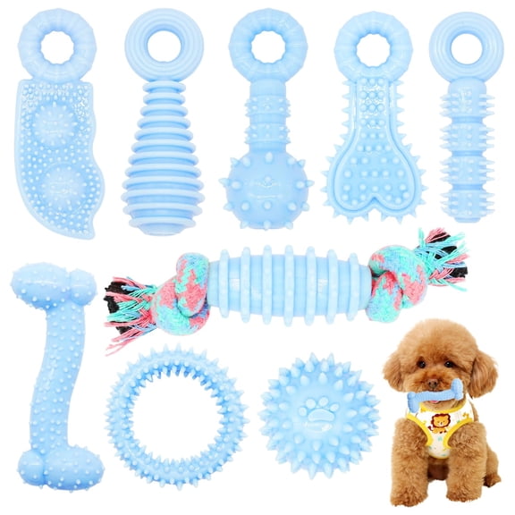 Puppy Toys, 6 Pack Dog Chew Toys for Puppy, Cute Pink Small Dog Toys, Teething Toys for Puppies, Soft Durable Interactive Chew Toy for Small Dogs