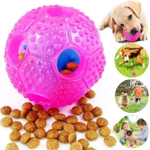 Puppy Toys Interactive Dog Chew Toys Ball for Small Medium Dogs Chew Teething Teeth Cleaning Treat Food Dispensing Tough Durable Rubber Pet Ball Cleans Teeth Dog Balls Distractive Dog Toy