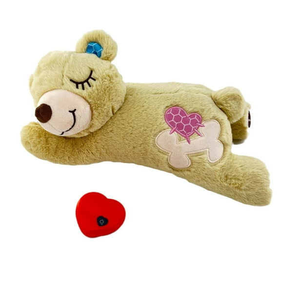 Puppy Toys with Heartbeat,Puppy Sleep Aid Toy,Small Dog Training Toys for Separation Anxiety Relief,Pets Plush Toys for Dogs Cats (Bear)