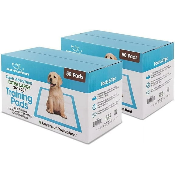 Best Pet Supplies Disposable Dog Training Pads for Large Breeds, XL, 36 x 28, 100-Pack