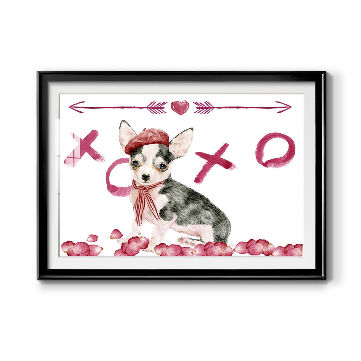 Puppy Valentine Collection A Premium Framed Print - Ready to Hang