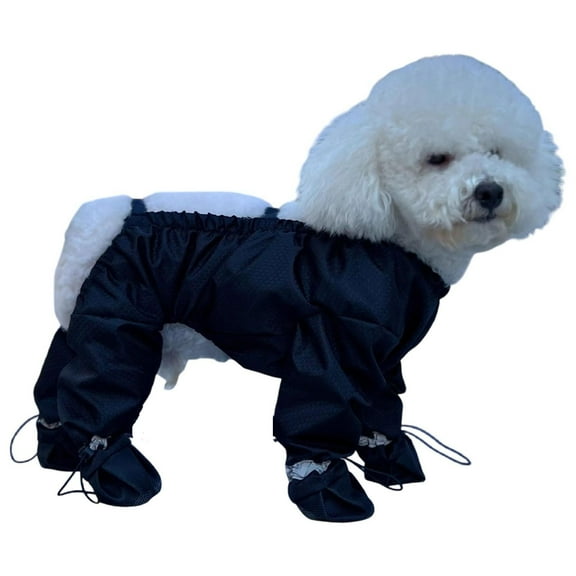 Puppy Winter Boots For Outdoor Walking Water Proofing Puppy Snowsuit With Built In Antiskid Boots And Adjustable Suspenders Full Leg Rain Proof Design For Small Medium Large Puppy
