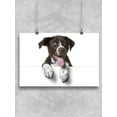 thumbnail image 1 of Puppy With Paws Over White Sign Poster -Image by Shutterstock, 1 of 2