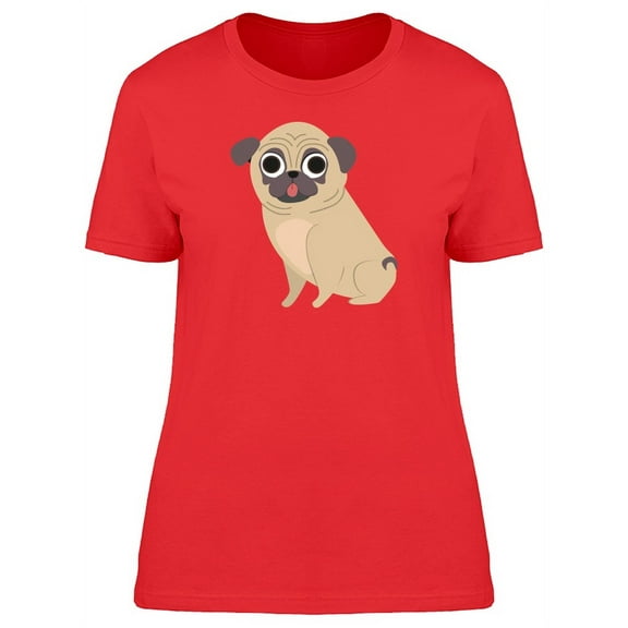 Puppy With Tongue Out Doodle T-Shirt Women -Image by Shutterstock, Female Large