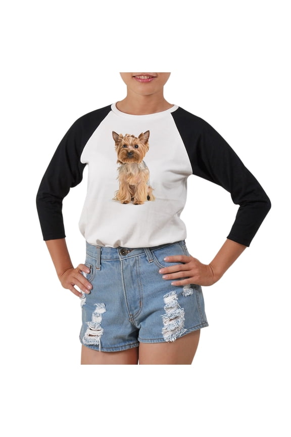 Puppy Yorkshire Terrier -1 Printed 100% Cotton Elbow Sleeves T-Shirt WTS_03 2XL