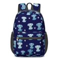 thumbnail image 1 of Puppy and Dog Paw Print Blue 17" School Backpacks for Teens,Waterproof Oxford Fabric,S-Shape Padded Straps for School,Travel,Hiking,Camping, 1 of 6