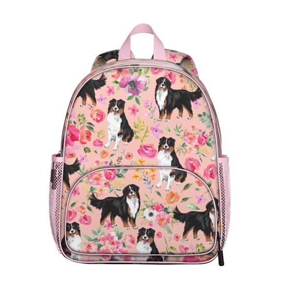 Puppy and Paw Print Small Backpack for Pet Lovers, Lightweight Travel Bag with Cute Dog and Bone Design, Ideal for Daily Use and Commute