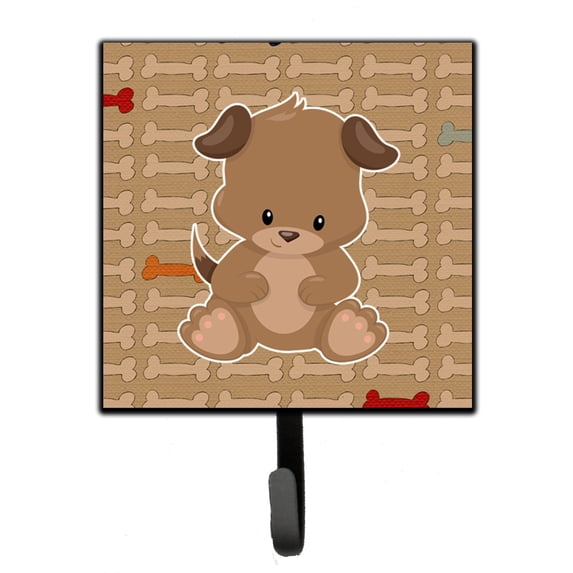 Puppy on Brown Bones Leash or Key Holder