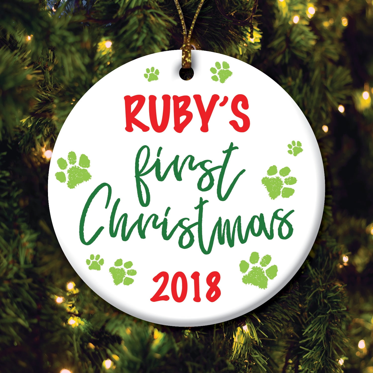 Puppy s First Christmas Personalized Ornament Walmart