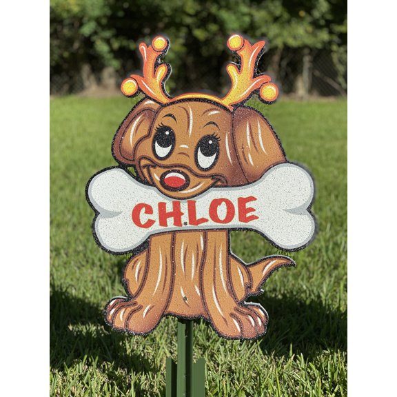 Puppy with Reindeer Antlers