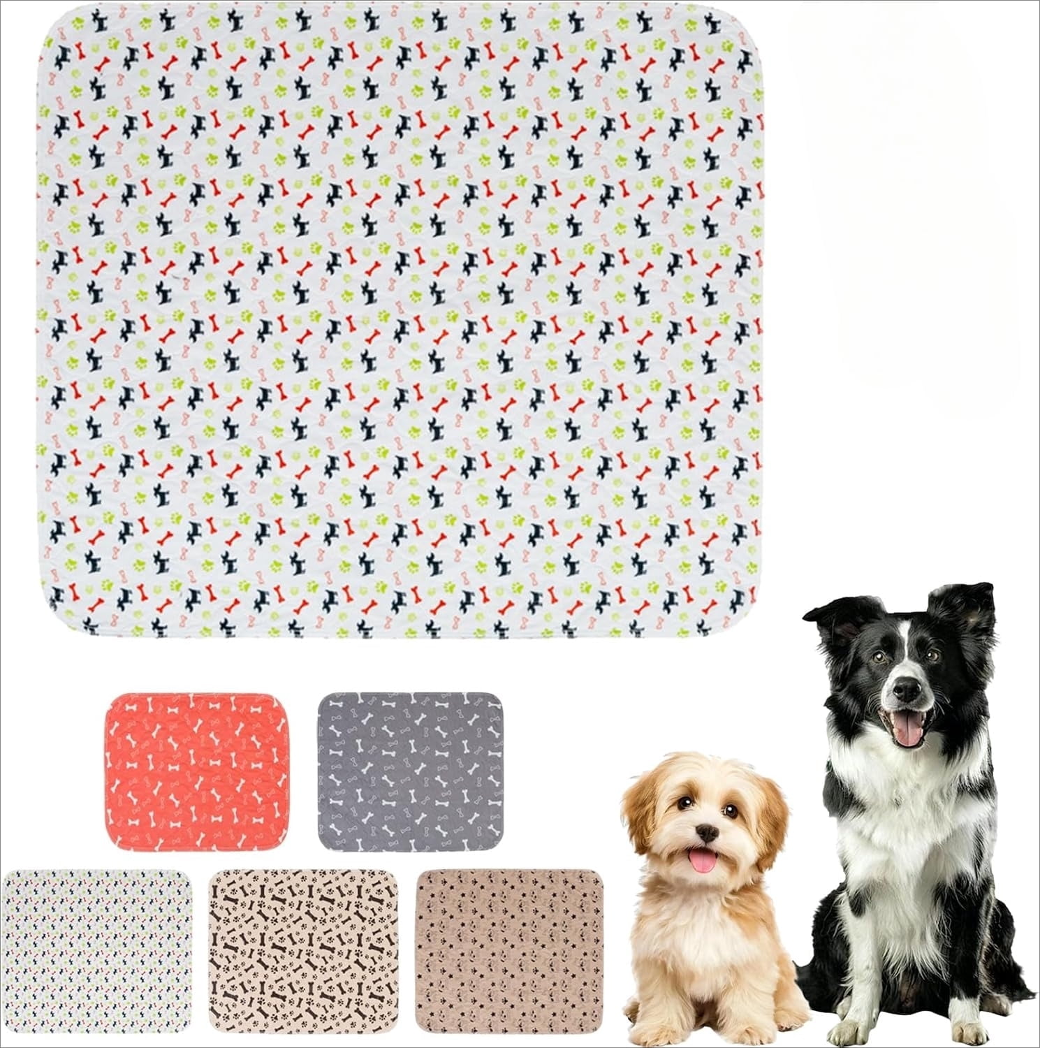 Puppypad Pee Pads with Pheromones, 4-Layer Leak-Proof Protection and Non-Slip Bottom for Effective Housebreaking and Odor Control, Washable & Reusable Dog Training Pads