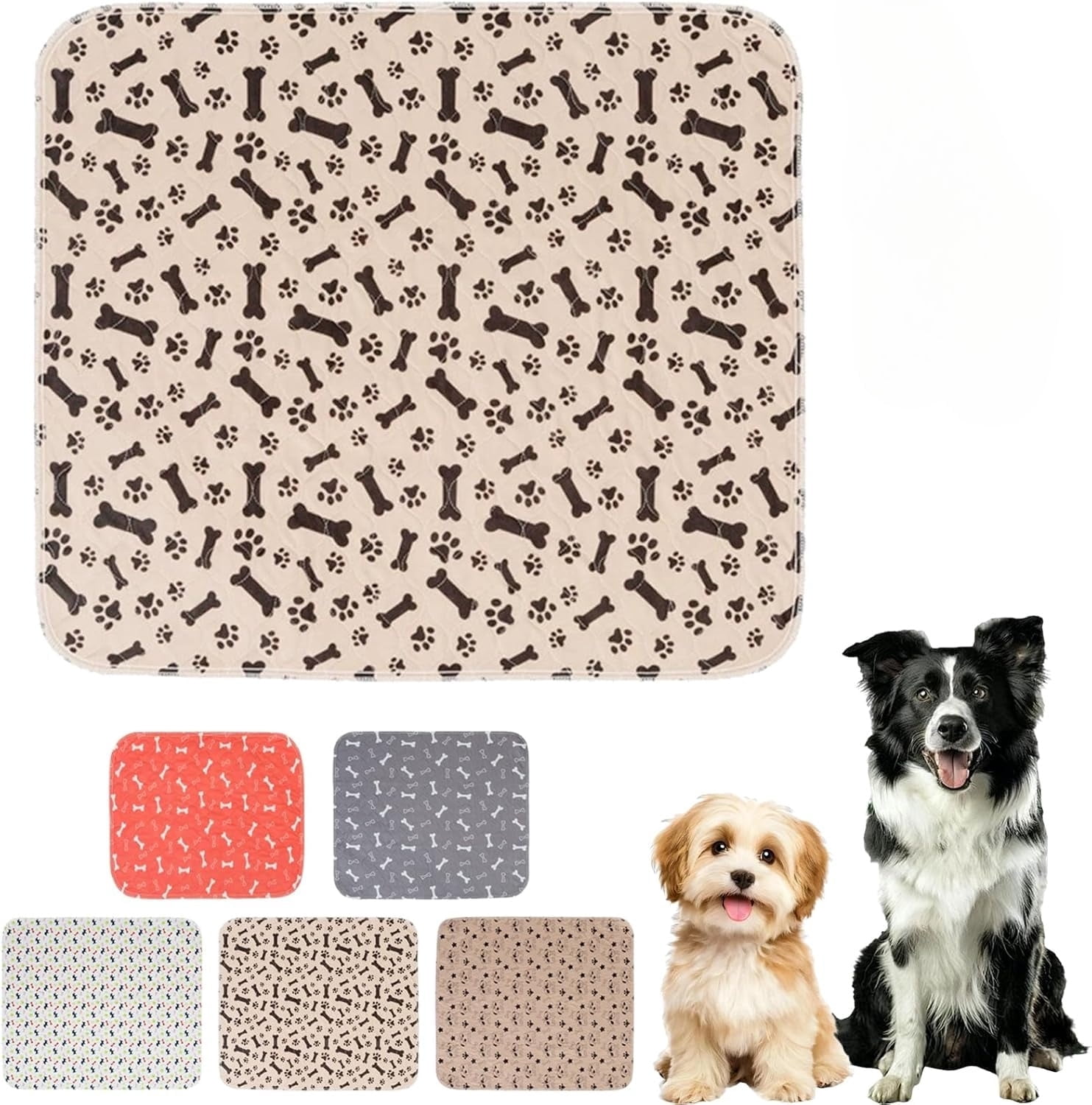 Puppypad Pee Pads with Pheromones, 4-Layer Leak-Proof Protection and Non-Slip Bottom for Effective Housebreaking and Odor Control, Washable & Reusable Dog Training Pads