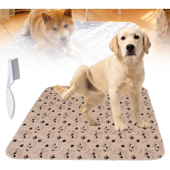Puppypad Pee Pads, Puppypad with Pheromones, The Last Pee Pad You'll Get Absorbent Reusable, Pet Whelping Pad, Non-Slip Puppy Pad Pee Pads for Small Medium and Large Dogs (brown-1pc, 11.8*11.8in)