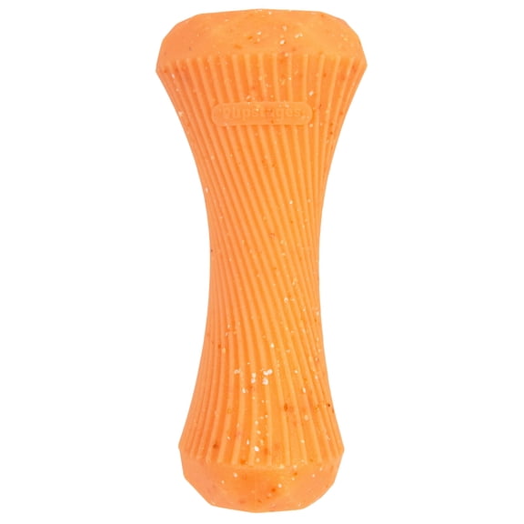 Pupstages Flex-Force Stick Dog Toy & Treat Stuffer for Chew & Fetch, Floats in Water, Honey-Peach Scent for Sensory Play, Moderate Chewers, Medium & Large Breeds (25-100+ lbs), 7"