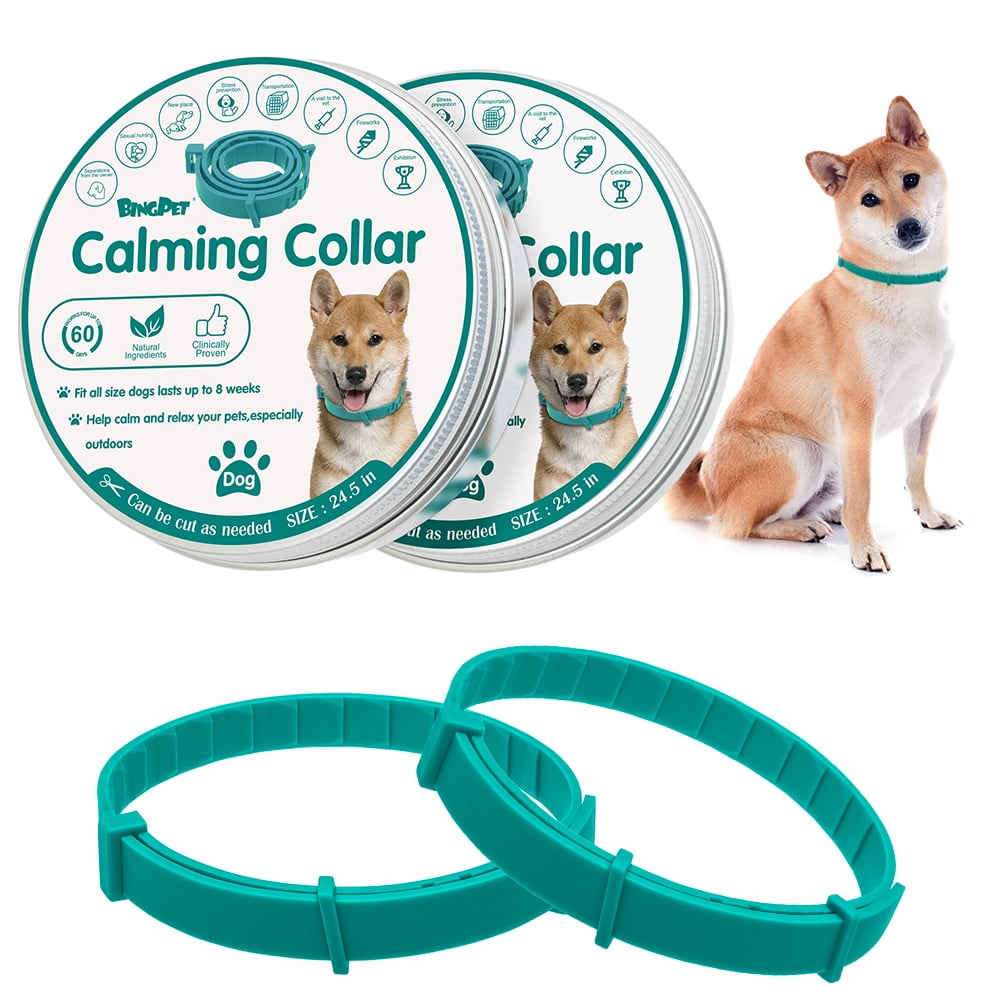 Pupteck Dog Calming Collar 30 Days Effect Adjustable Safety Pheromones Pet Collar Relieve Anxiety Fear Walmart
