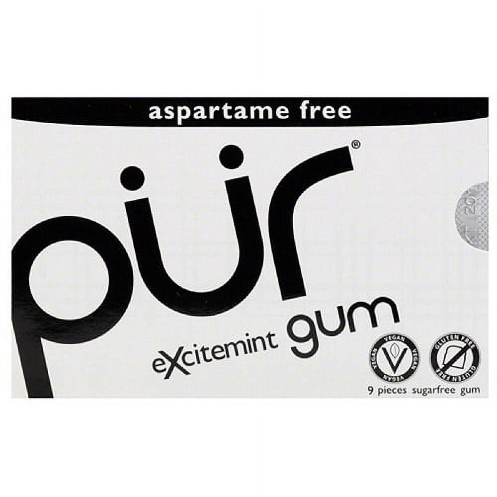 Pur Excitement Sugarfree Gum, 9 count, (Pack of 12)
