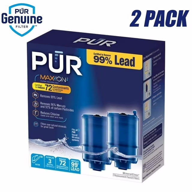 PUR PLUS Blue 2-Pack Replacement Faucet Water Filters
