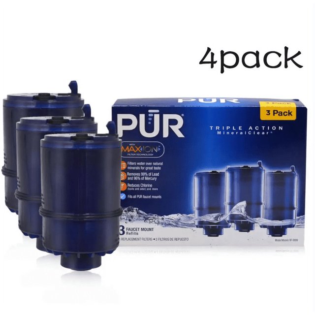 Pur® RF9999 Water Filter Replacement (4 Pack) Compatible with Pur