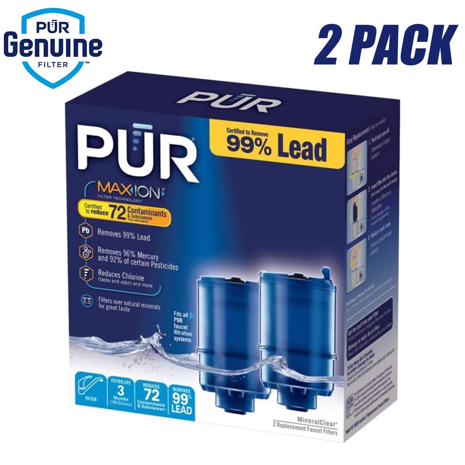 Pur® RF9999 NSF Certified Water Filter Compatible with Pur® Faucet
