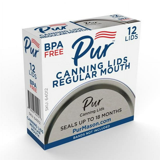 Pur Regular Mouth Canning Lid Case of 12 Pack of 36