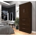 thumbnail image 1 of Pur 36" storage unit with 3-drawer set and doors in Chocolate, 1 of 3