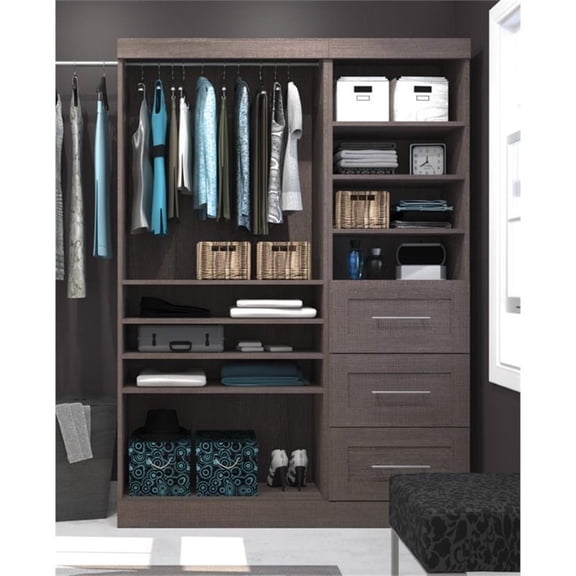 Pur by Bestar 61" Classic Kit in Bark Gray