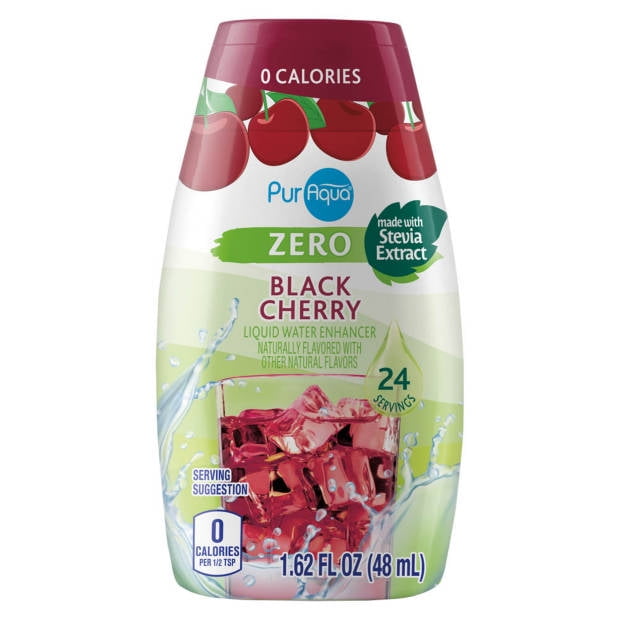 PurAqua All Natural Liquid Water Enhancer Black Cherry 24 pack, 1.62