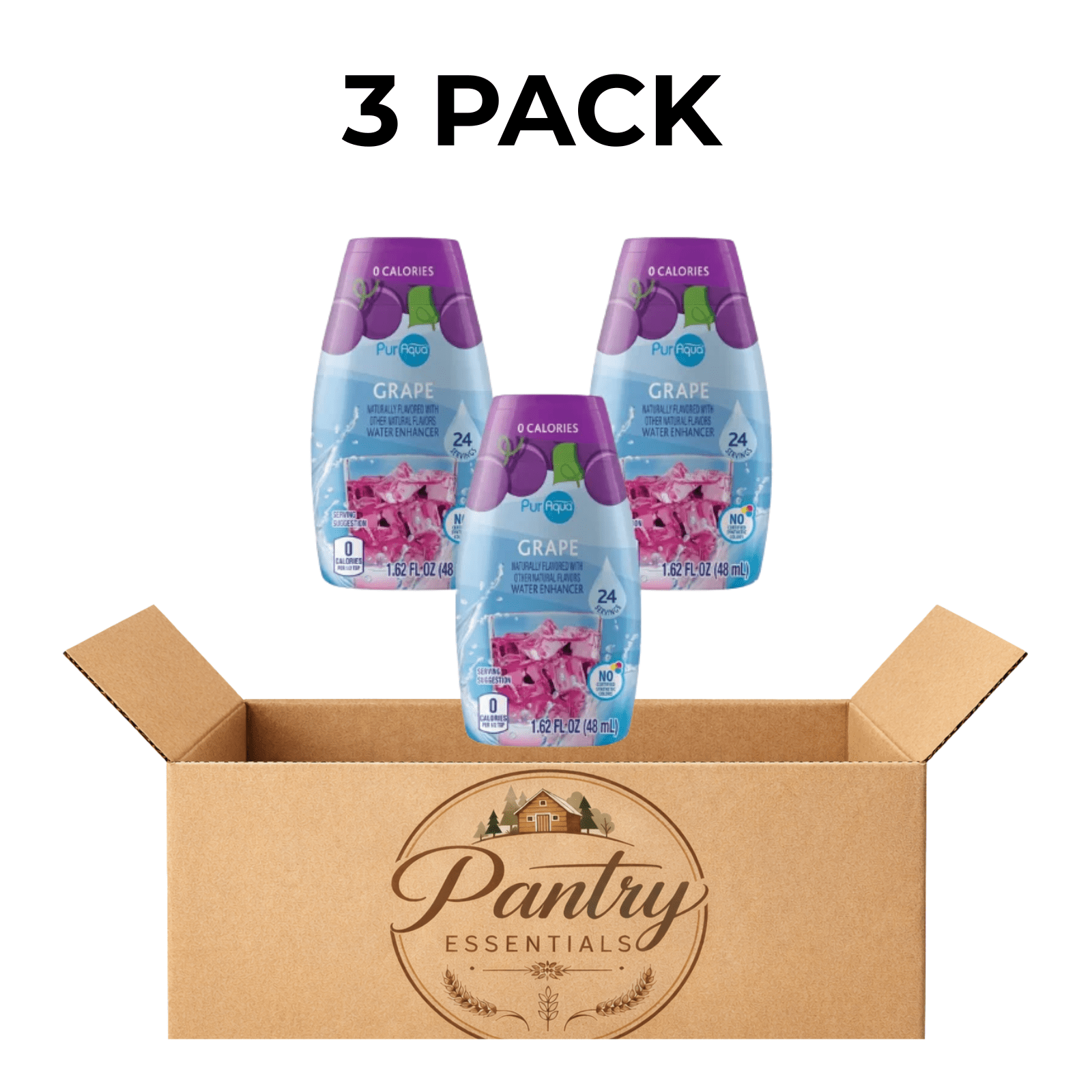 PurAqua Grape  Liquid Water Enhancer, 3 pk, 1.62 oz