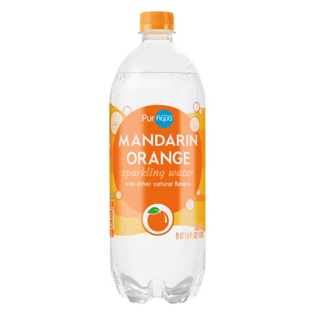 PurAqua Mandarin Orange Sparkling Flavored Water, 33.8 fl oz