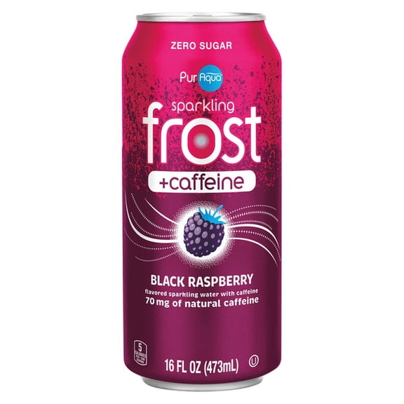 PurAqua Sparkling Frost Caffeine Black Raspberry  16 fl oz  12 CANS
