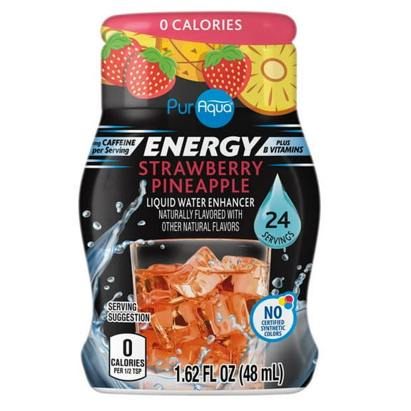 PurAqua Strawberry Pineapple Energy Liquid Water Enhancer, 1.62 fl oz
