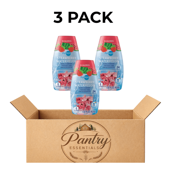 PurAqua Strawberry Watermelon Liquid Water Enhancer, Naturally Flavored, 0 Calories, 3 Pack, 1.62 fl oz