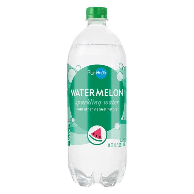 PurAqua Watermelon Sparkling Flavored Water, 33.8 fl oz