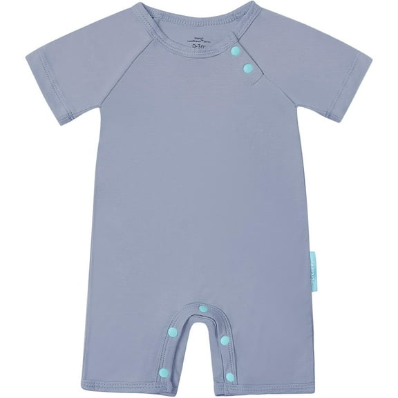 PurComfy SuperSoft Short Sleeve Baby Romper, Unisex Bamboo Viscose One-piece Summer Pajamas, Boy Girl Footless Jumpsuit Snap Closure 3T, Whale
