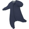 thumbnail image 1 of PurComfy Supersoft Baby Safe Sleep Sleepsuit, Zipper + Snap for Easy Diaper Changes 2T-4T, Midnight, 1 of 9