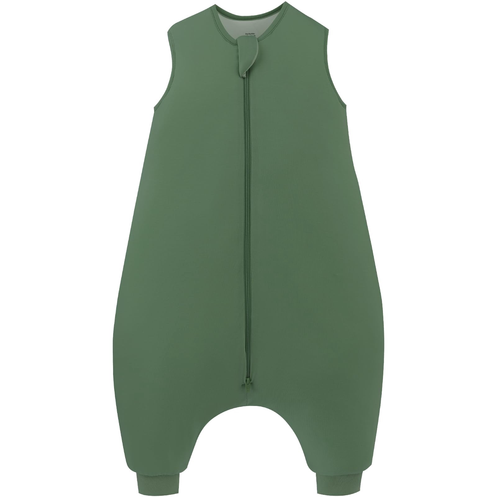 PurComfy Supersoft Toddler Sleep Sack With Feet 1.0 Tog, Premium Bamboo Viscose Sleep Sacks With Legs 2-Way Zipper Sleep Bag Walker 6-15 Month, Forest