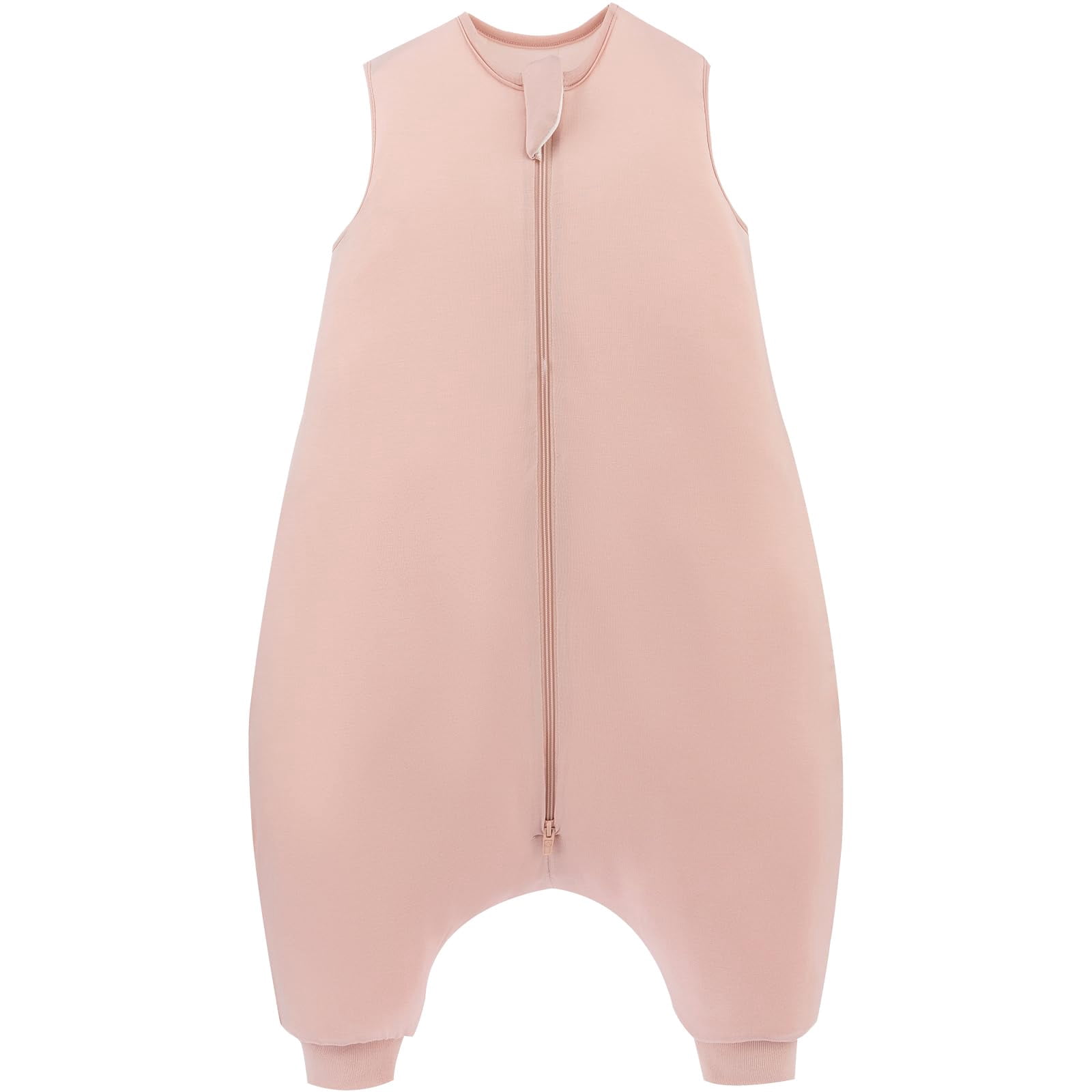 PurComfy Supersoft Toddler Sleep Sack With Feet 1.0 Tog, Premium Bamboo Viscose Sleep Sacks With Legs 2-Way Zipper Sleep Bag Walker 2T-4T, Blush