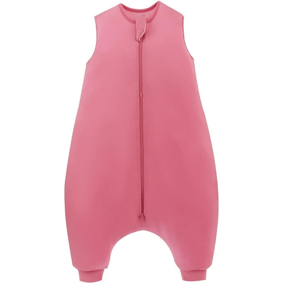 PurComfy Supersoft Toddler Sleep Sack With Feet 1.0 Tog, Premium Bamboo Viscose Sleep Sacks With Legs 2-Way Zipper Sleep Bag Walker 6-15 Month, Berry