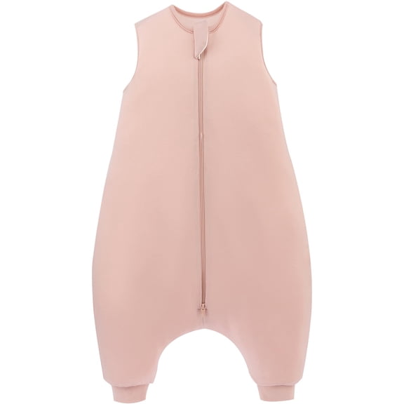 PurComfy Supersoft Toddler Sleep Sack With Feet 1.0 Tog, Premium Bamboo Viscose Sleep Sacks With Legs 2-Way Zipper Sleep Bag Walker 6-15 Month, Blush