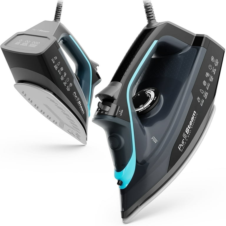PurSteam Gray Steam Burst Steam Iron with Ceramic Soleplate