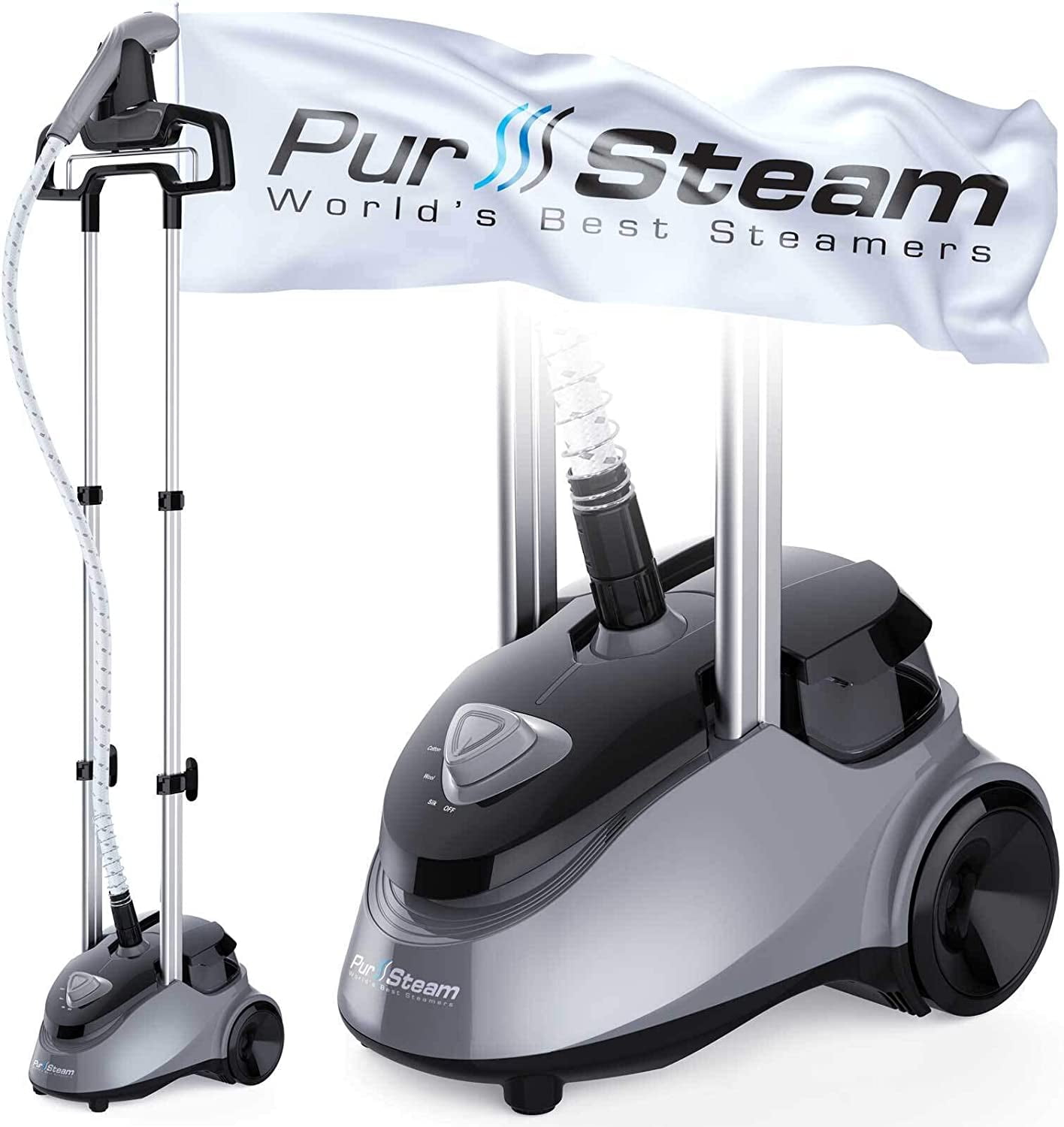 PurSteam Standing Garment Steamer with Wheels, 1h+ of Continuous Steam, Ironing Board Sansujyuku sansujyuku.com